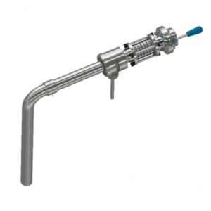 Braț rotativ reglabil pentru descărcarea produselor din rezervorul cilindric-conic 400 litri deasupra nivelului de drojdie Braț rotativ reglabil pentru descărcarea producelor din rezervorul cilindric-conic 400 litri deasupra nivelului de drojdie
