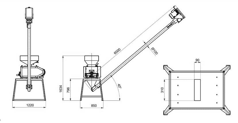 Mm-1800-konveieri mõõtmed mm-1800-konveierimõõtmed