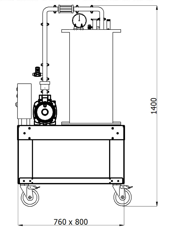 FBC-1000R Flow-through beverage carboniser 1000L/hr FBC 1000R流经饮料加碳器尺寸-FBC-1000R流经饮料加碳器1000L/hr-csc、oce、oxe、coe