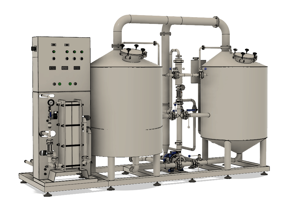 Pivovar BREWORX LITE-ECO - zařízení na výrobu mladiny的kompaktním zjednodušeným设计