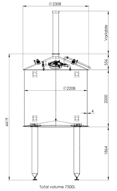 BREWORX OPPIDUM 6000: Wort brew machine - ang brewhouse BWOP 6000 whirlpool 01 dim - BREWORX OPPIDUM 6000:麦芽汁酿造机- Ang brewhouse -bop, bwm-bop