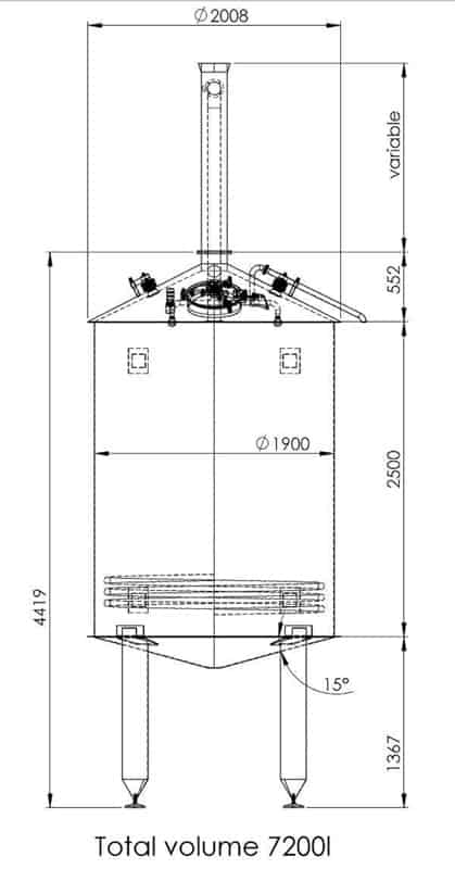 BREWORX OPPIDUM 6000: Wort brew machine - ang brewhouse Ang BH BWOP 6000 Wort Collector 02 Dim - Breworx Oppidum 6000:Wort Brew Machine - Ang Brewhouse - Bop,BWM-BOP