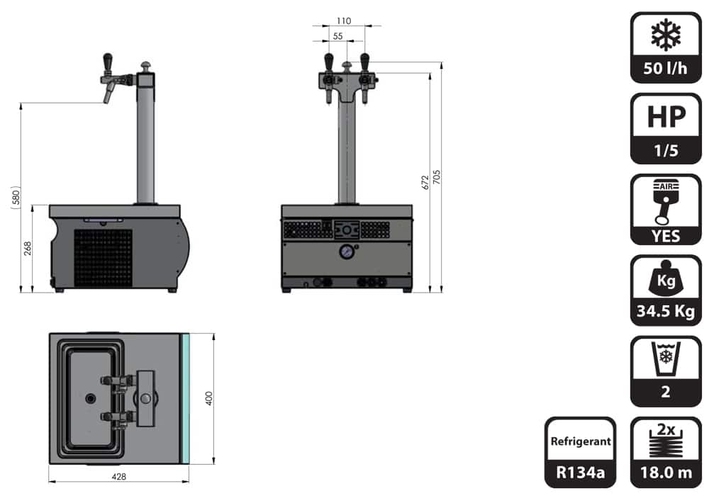 DBCS-PT50AC-димензии dbcs-pt50ac-димензии
