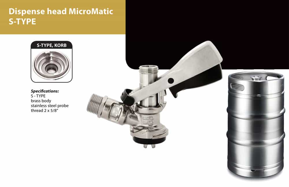 DHK-MMCS Dispensehodet MicroMatic for ølkegler - type S DHK MMCS 03 - DHK-MMCS Dispenserhode MicroMatic适用于ølfat型S - DHK