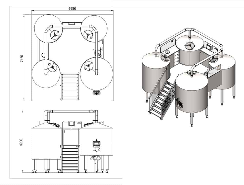 BREWORX QUADRANT 4000: Wort brew machine - bryggeriet breworx象限4000:麦芽汁酿造机- bryggeriet -bqd, bwm-bqd