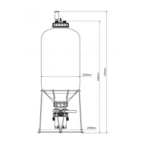 Kích thước FermZilla 55L Kíchthướcfermzilla 55l