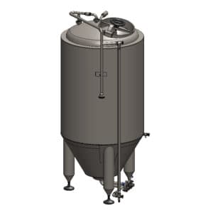 CCT-400C Cilindri-koniskā fermentācijas tvertne CLASSIC, izolēta, 400 / 500L