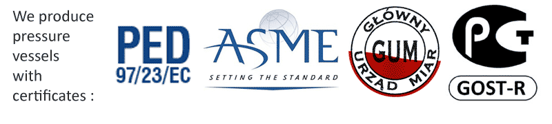 PED-ASME-GUM-GOST证书
